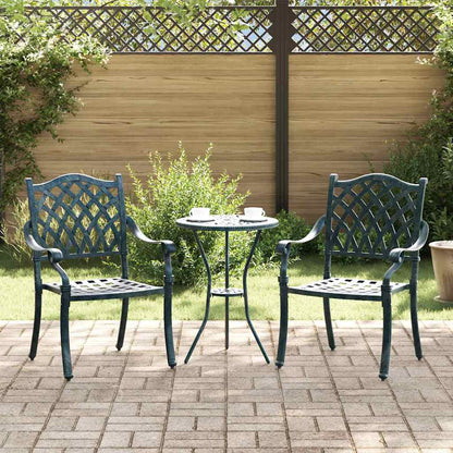 vidaXL Garden Chair 2 pcs Green 56 x 55 x 92.5cm Aluminium