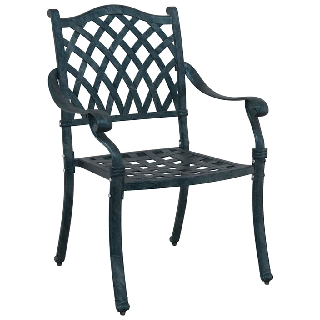 vidaXL Garden Chair 2 pcs Green 56 x 55 x 92.5cm Aluminium