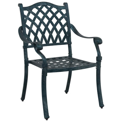 vidaXL Garden Chair 2 pcs Green 56 x 55 x 92.5cm Aluminium