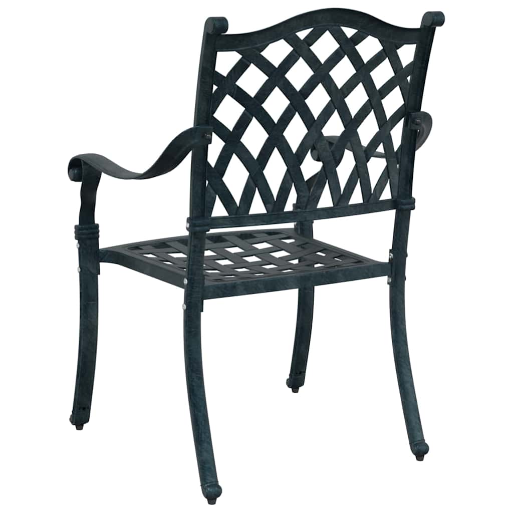 vidaXL Garden Chair 2 pcs Green 56 x 55 x 92.5cm Aluminium