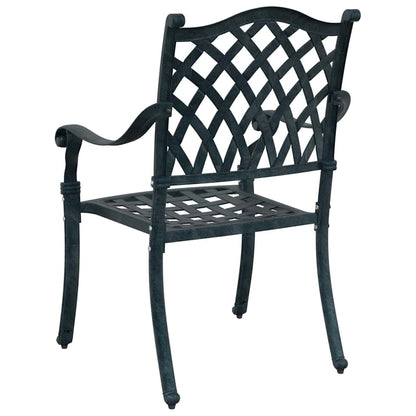 vidaXL Garden Chair 2 pcs Green 56 x 55 x 92.5cm Aluminium
