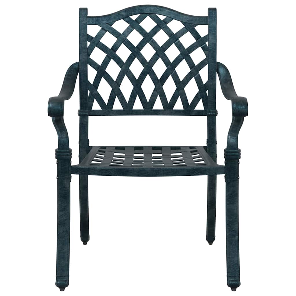 vidaXL Garden Chair 2 pcs Green 56 x 55 x 92.5cm Aluminium