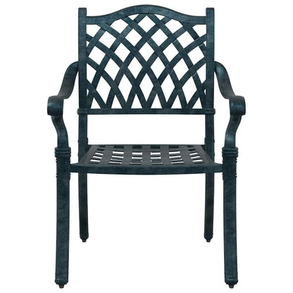 vidaXL Garden Chair 2 pcs Green 56 x 55 x 92.5cm Aluminium