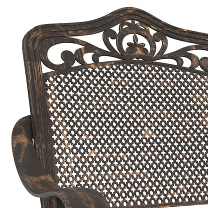 vidaXL Garden Chair 2 pcs Bronze 55 x 55 x 92.5cm Aluminium