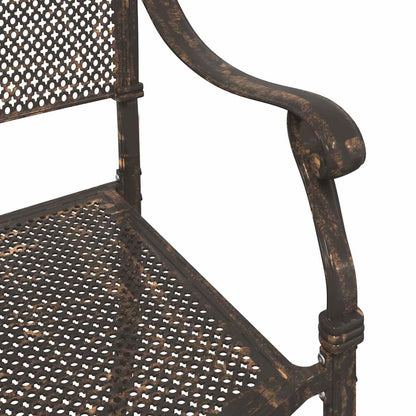 vidaXL Garden Chair 2 pcs Bronze 55 x 55 x 92.5cm Aluminium