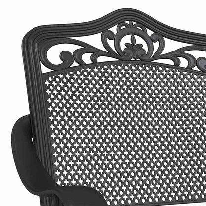 vidaXL Garden Chair 2 pcs Black 55 x 55 x 92.5cm Aluminium