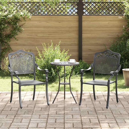 vidaXL Garden Chair 2 pcs Black 55 x 55 x 92.5cm Aluminium