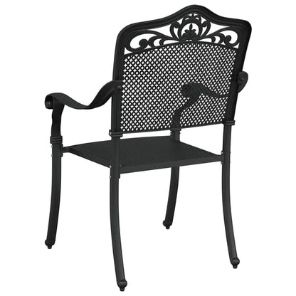 vidaXL Garden Chair 2 pcs Black 55 x 55 x 92.5cm Aluminium