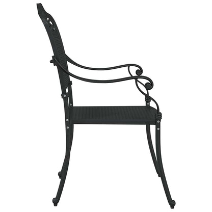 vidaXL Garden Chair 2 pcs Black 55 x 55 x 92.5cm Aluminium