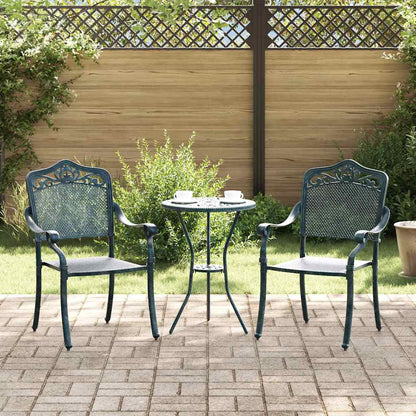 vidaXL Garden Chair 2 pcs Green 64 x 62 x 93cm Aluminium