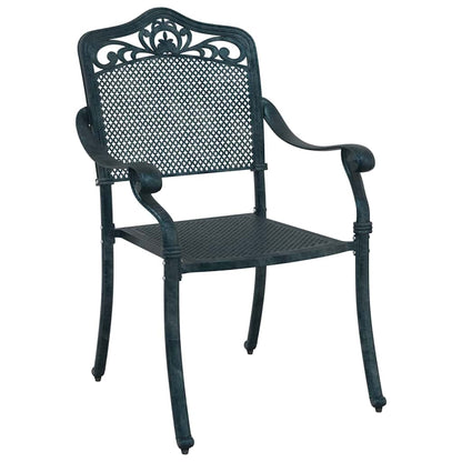 vidaXL Garden Chair 2 pcs Green 64 x 62 x 93cm Aluminium