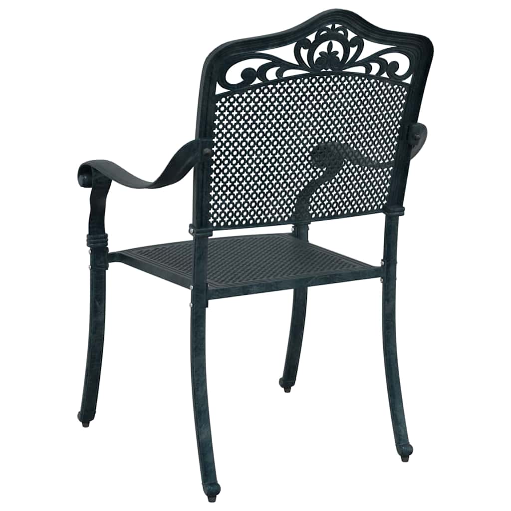 vidaXL Garden Chair 2 pcs Green 64 x 62 x 93cm Aluminium