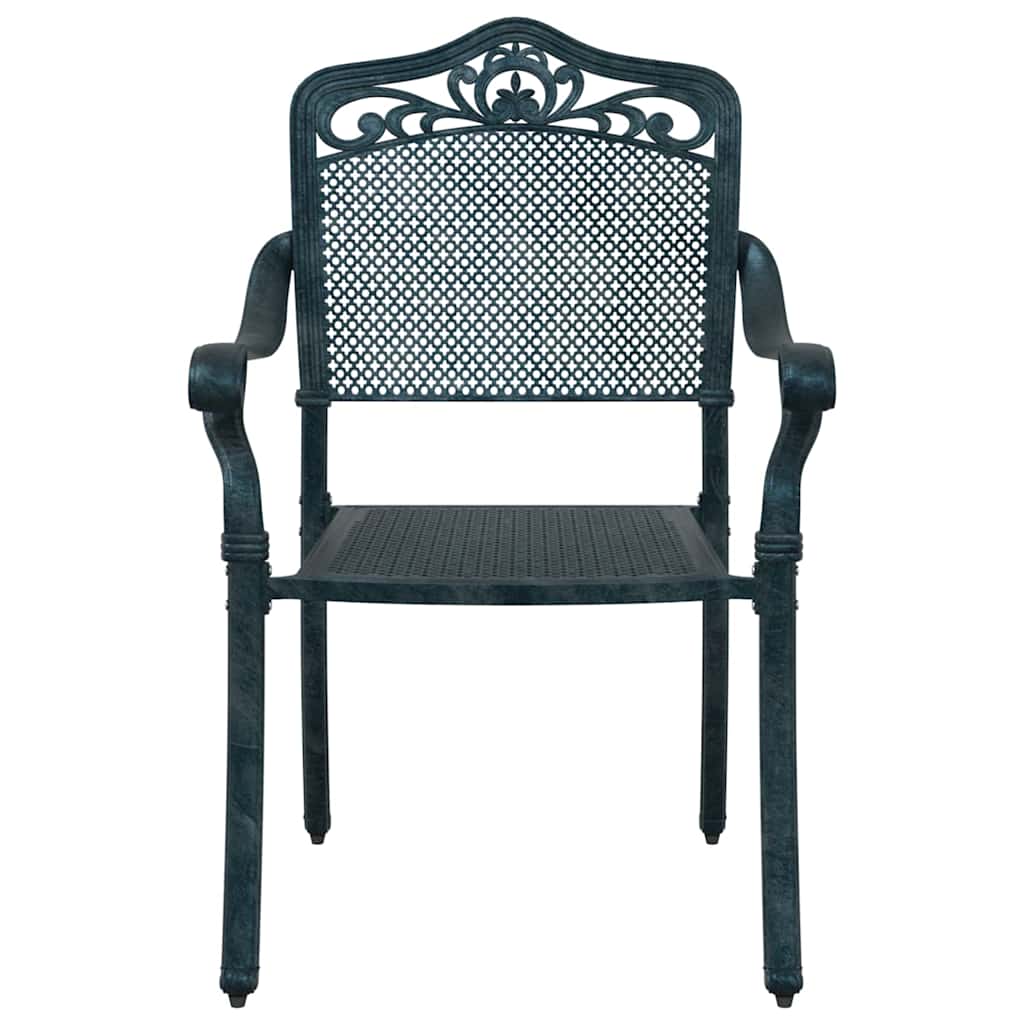 vidaXL Garden Chair 2 pcs Green 64 x 62 x 93cm Aluminium