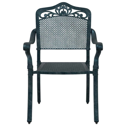vidaXL Garden Chair 2 pcs Green 64 x 62 x 93cm Aluminium