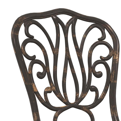 vidaXL Garden Bistro Set 3 pcs Bronze Aluminium