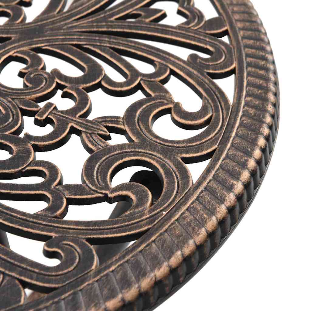 vidaXL Garden Bistro Set 3 pcs Bronze Aluminium