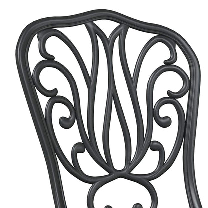 vidaXL Garden Bistro Set 3 pcs Black Aluminium