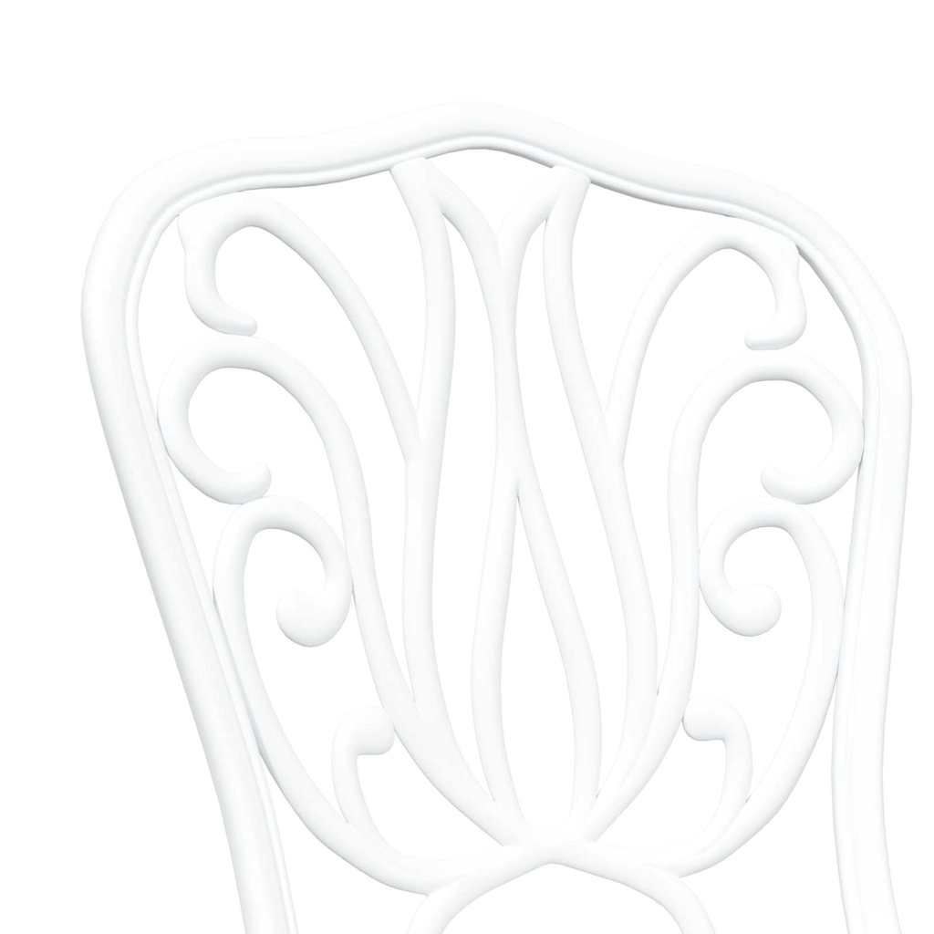vidaXL Garden Bistro Set 3 pcs White Aluminium