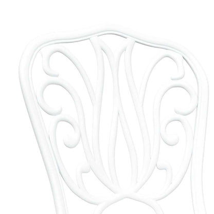 vidaXL Garden Bistro Set 3 pcs White Aluminium