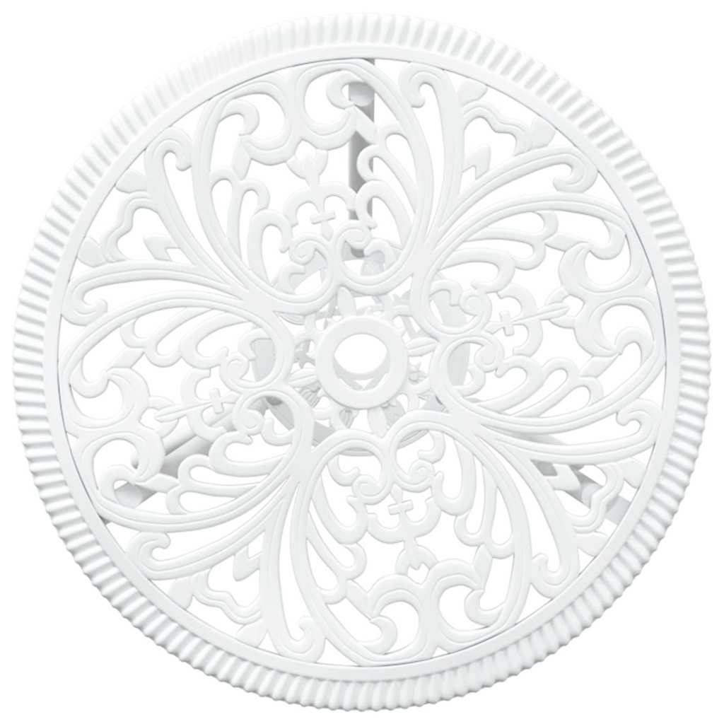 vidaXL Garden Bistro Set 3 pcs White Aluminium