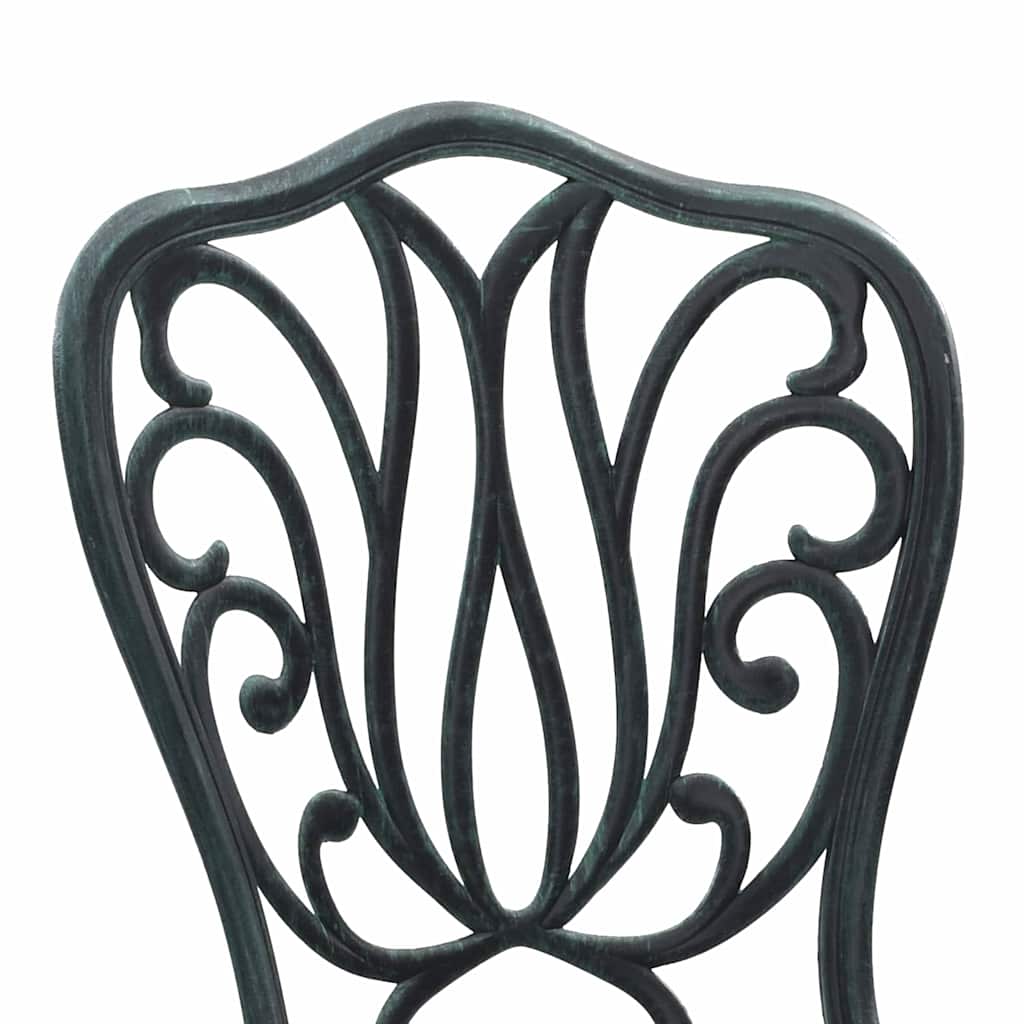 vidaXL Garden Bistro Set 3 pcs Green Aluminium