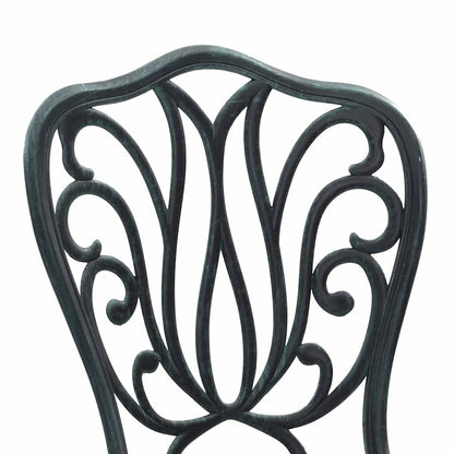 vidaXL Garden Bistro Set 3 pcs Green Aluminium