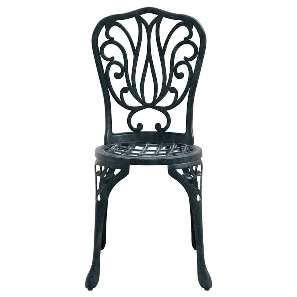 vidaXL Garden Bistro Set 3 pcs Green Aluminium