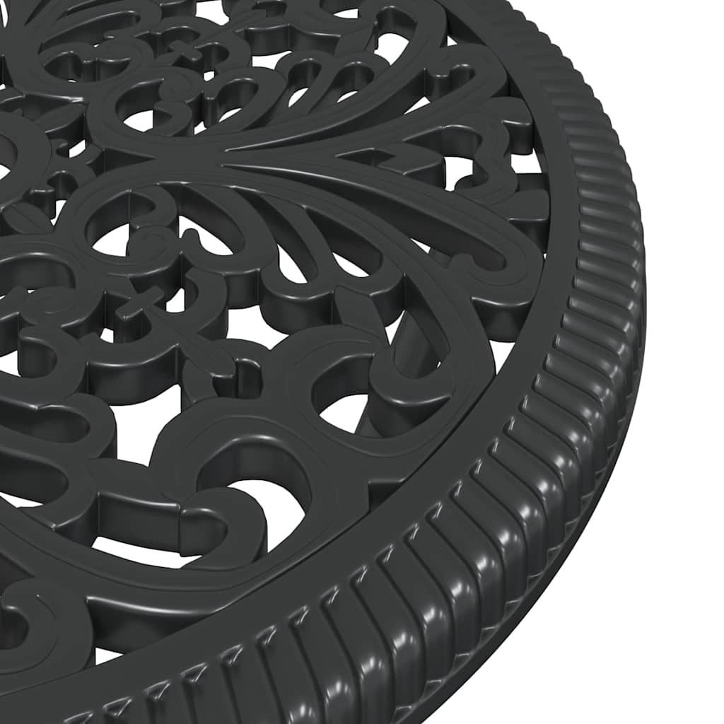 vidaXL Garden Bistro Set 3 pcs Black Aluminium