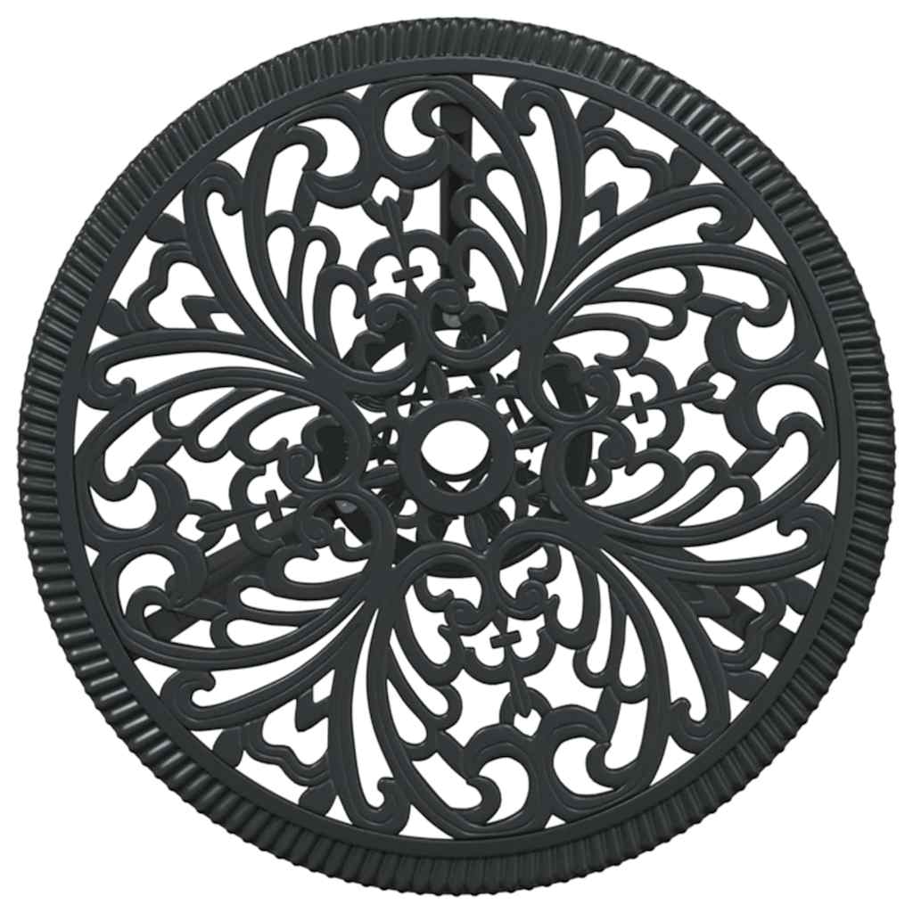vidaXL Garden Bistro Set 3 pcs Black Aluminium