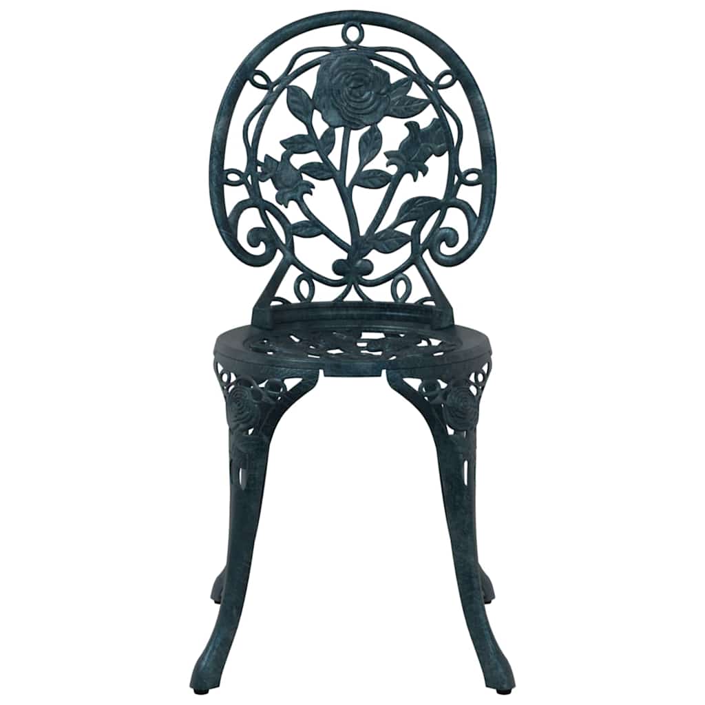 vidaXL Garden Bistro Set 3 pcs Green Aluminium