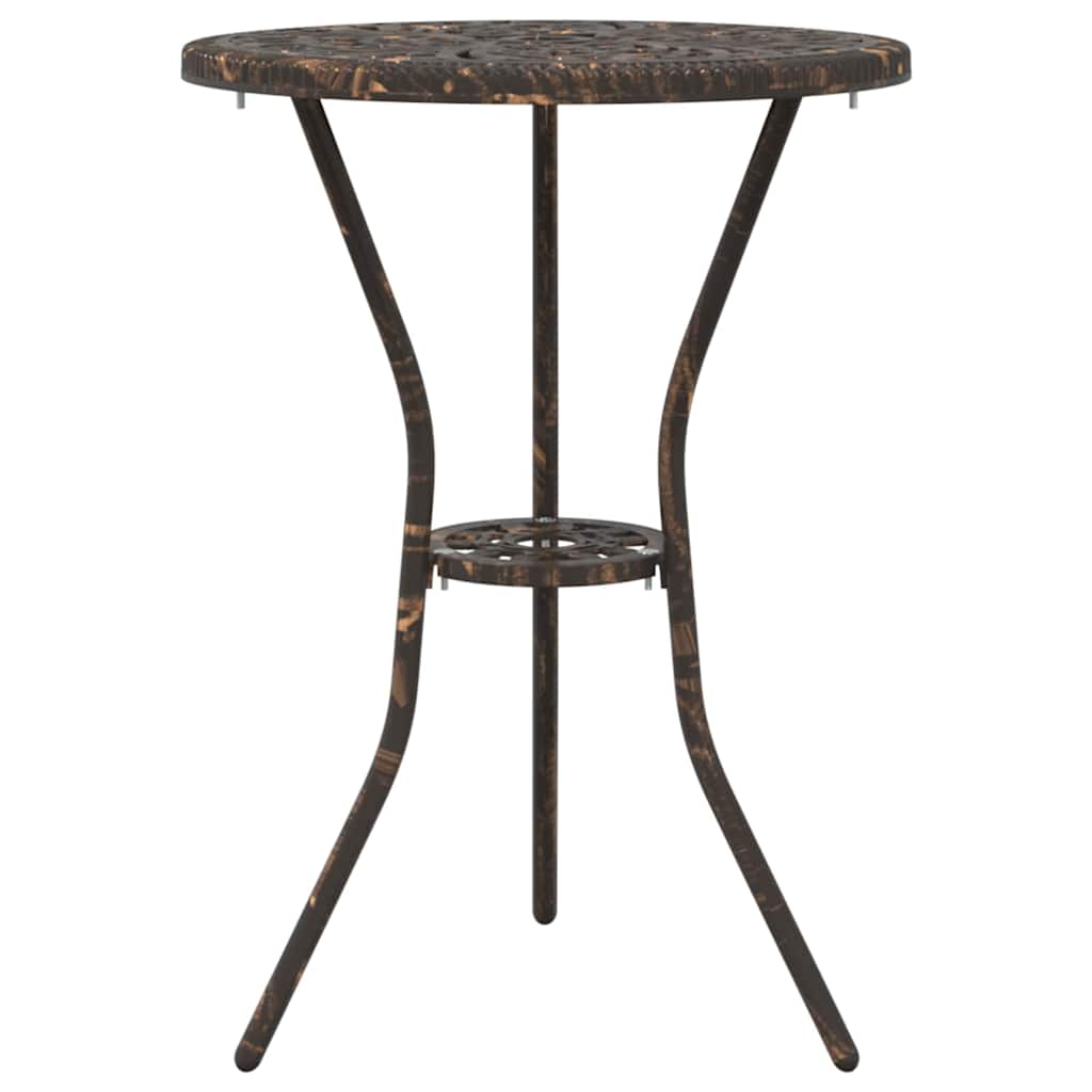 vidaXL Garden Bistro Set 3 pcs Bronze Aluminium