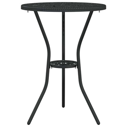 vidaXL Garden Bistro Set 3 pcs Black Aluminium