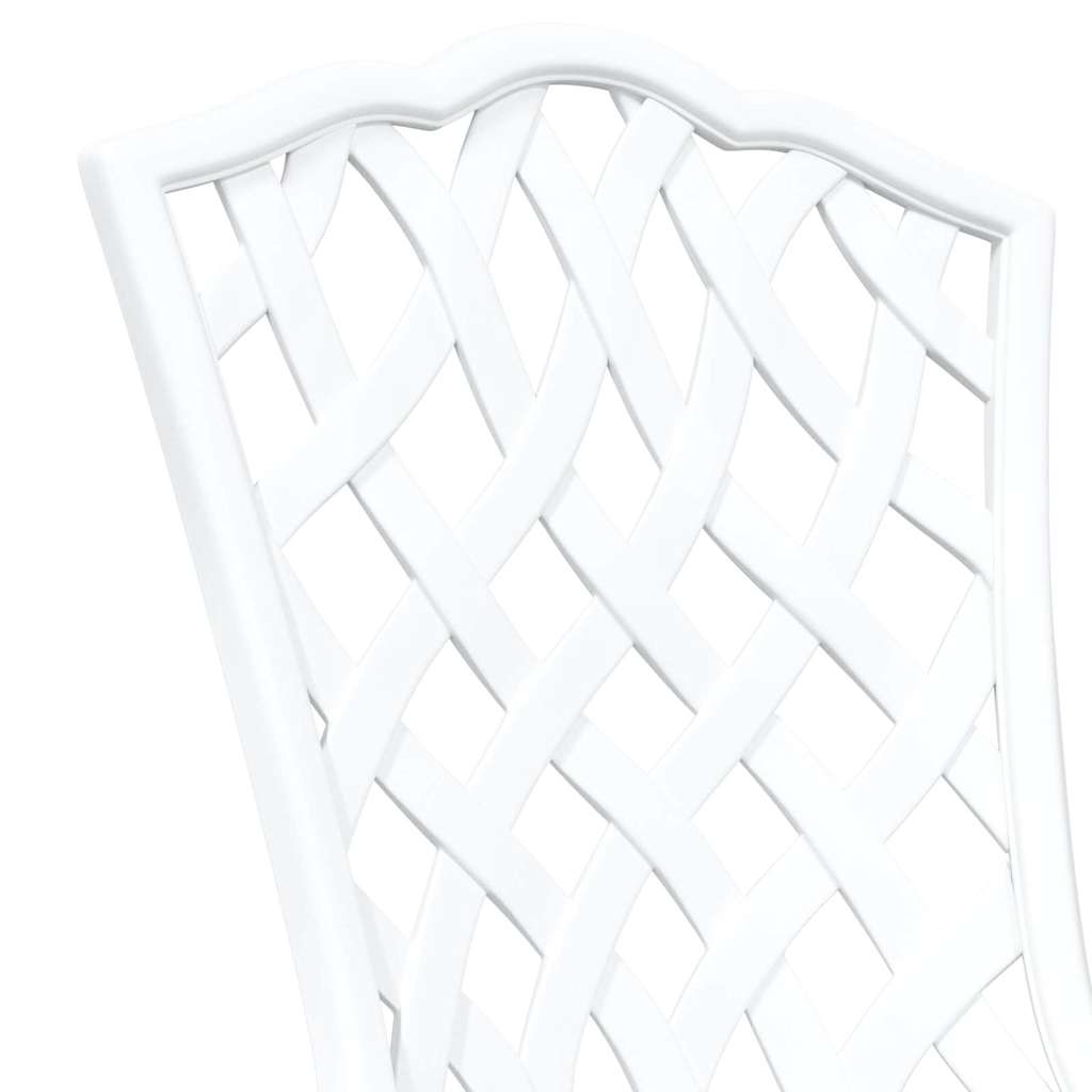 vidaXL Garden Bistro Set 3 pcs White Aluminium