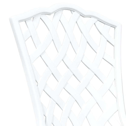 vidaXL Garden Bistro Set 3 pcs White Aluminium