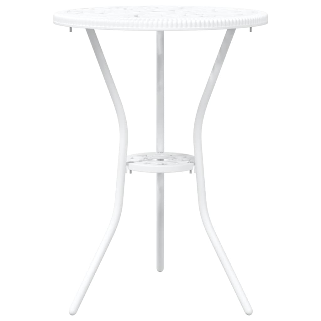 vidaXL Garden Bistro Set 3 pcs White Aluminium