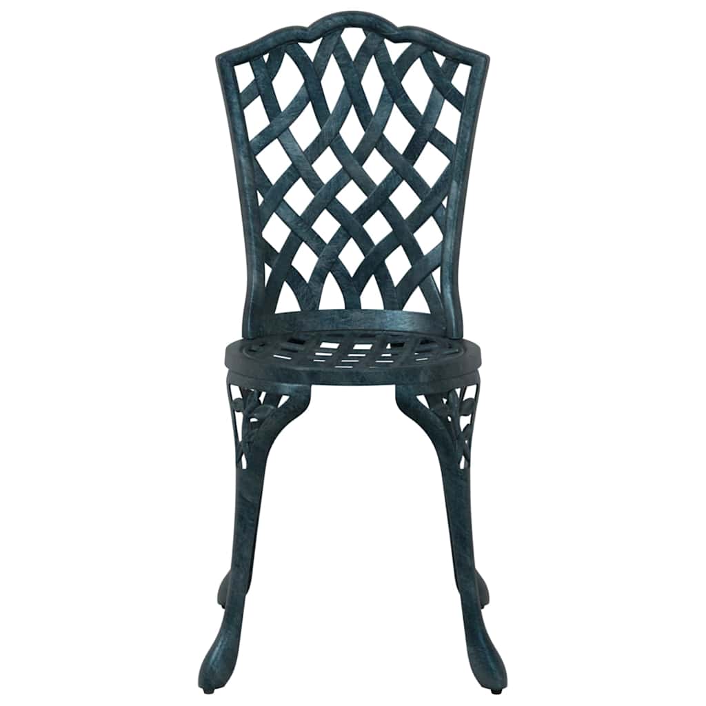 vidaXL Garden Bistro Set 3 pcs Green Aluminium