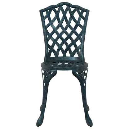 vidaXL Garden Bistro Set 3 pcs Green Aluminium