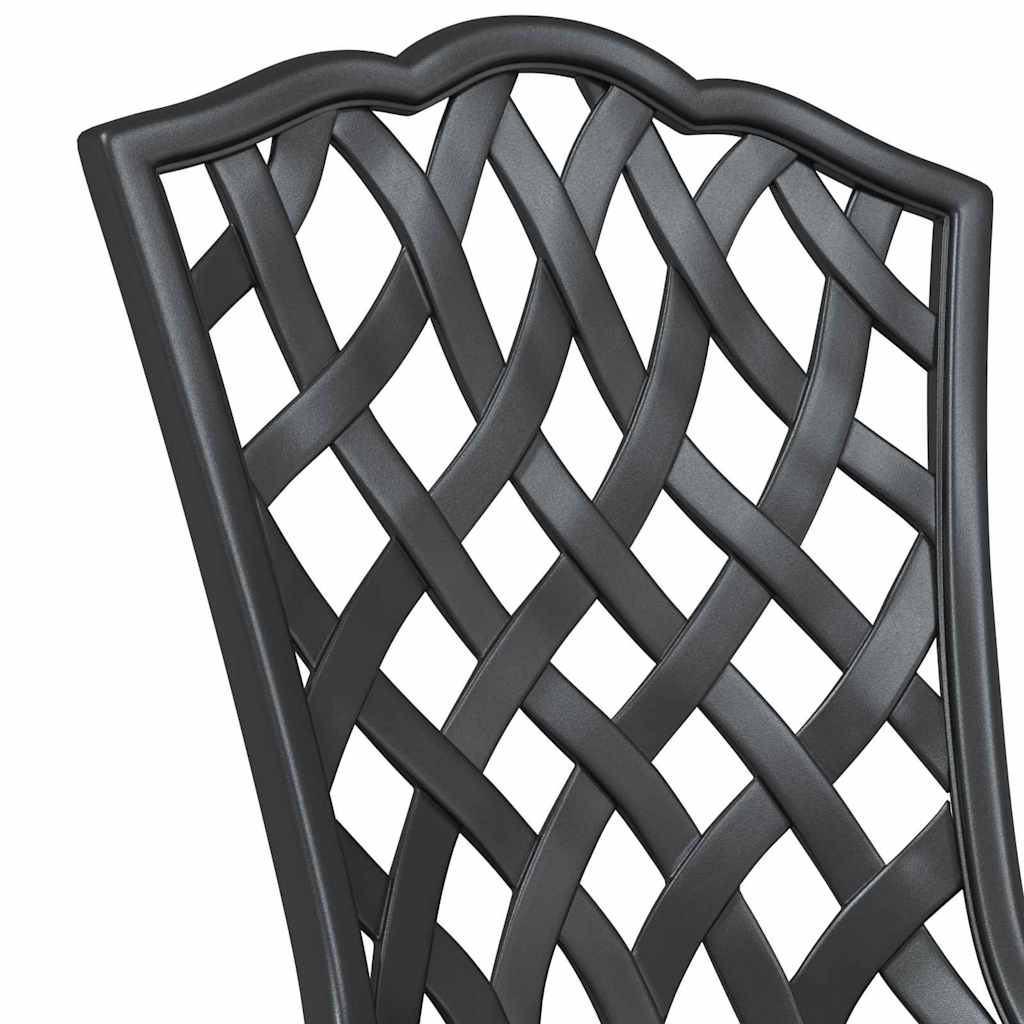 vidaXL Garden Chair 2 pcs Black 39 x 40 x 87cm Aluminium