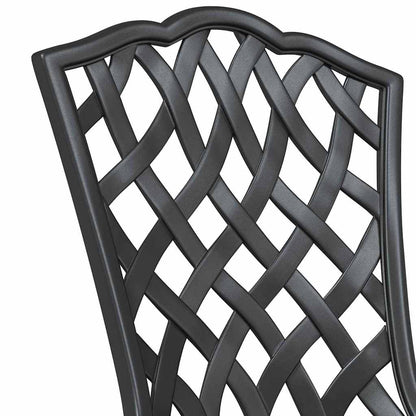vidaXL Garden Chair 2 pcs Black 39 x 40 x 87cm Aluminium