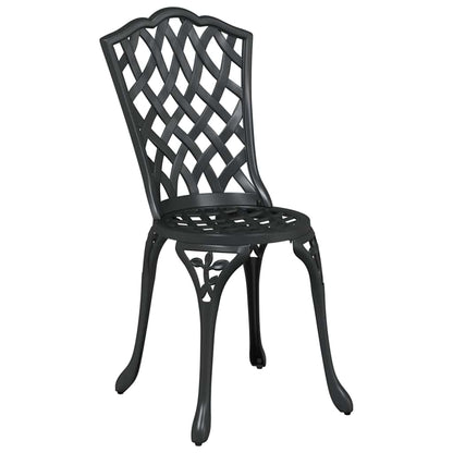 vidaXL Garden Chair 2 pcs Black 39 x 40 x 87cm Aluminium