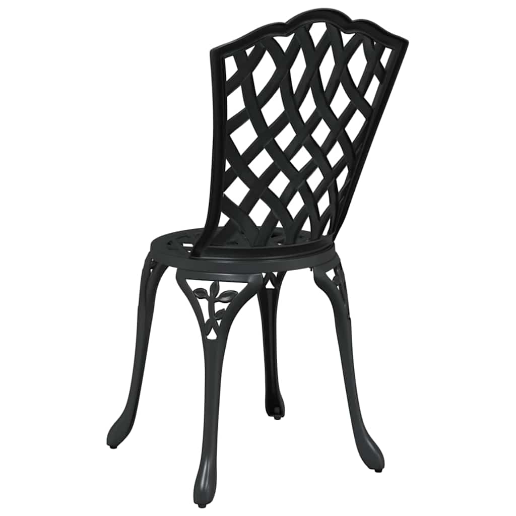 vidaXL Garden Chair 2 pcs Black 39 x 40 x 87cm Aluminium
