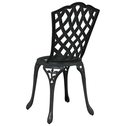 vidaXL Garden Chair 2 pcs Black 39 x 40 x 87cm Aluminium