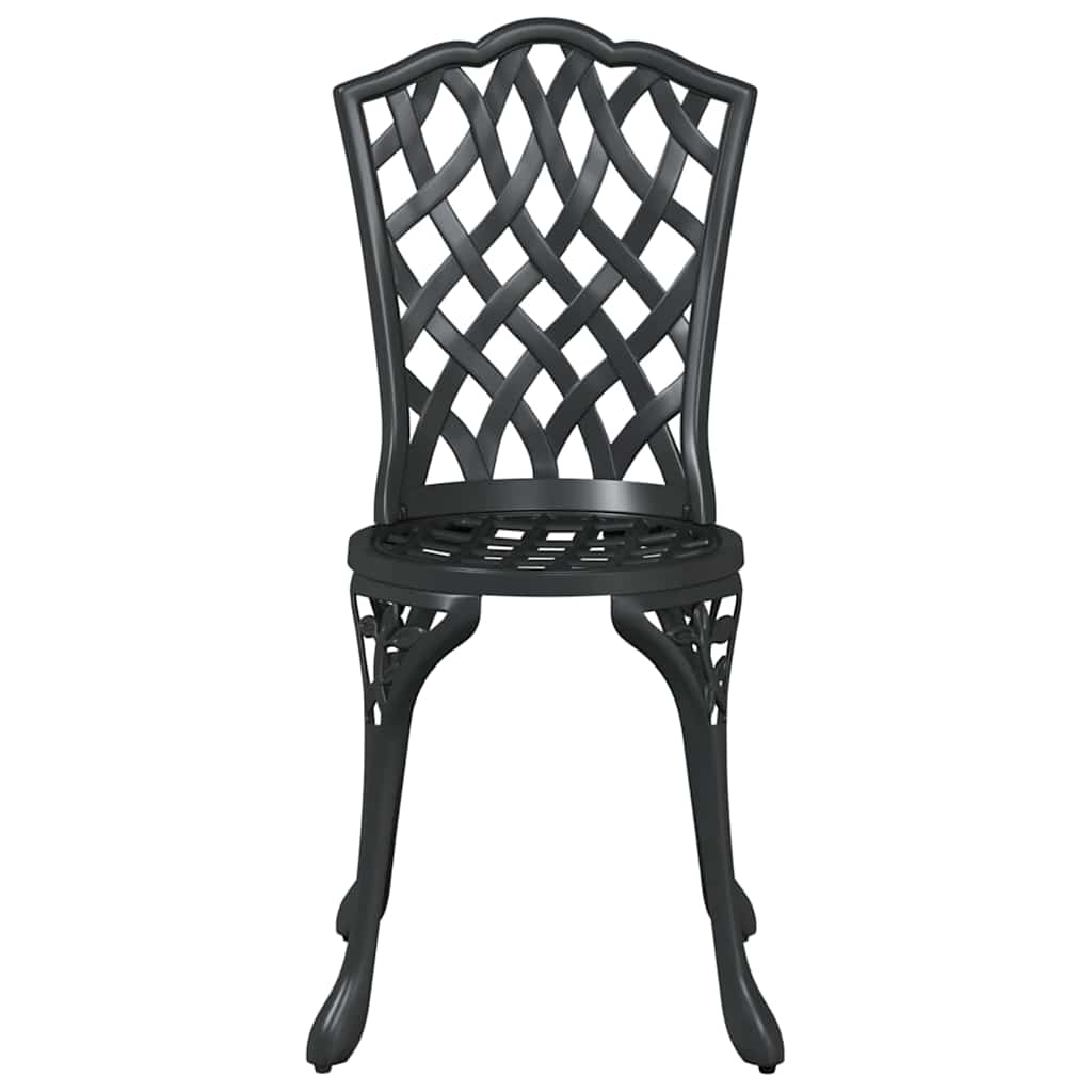 vidaXL Garden Chair 2 pcs Black 39 x 40 x 87cm Aluminium
