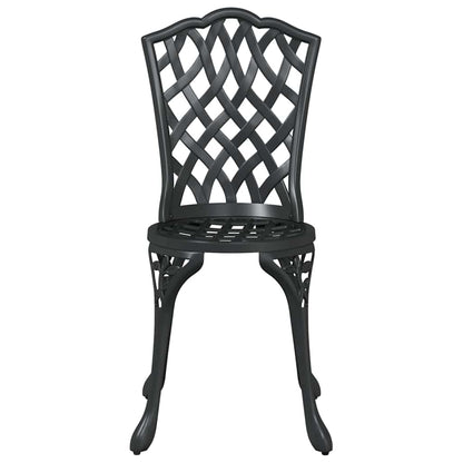 vidaXL Garden Chair 2 pcs Black 39 x 40 x 87cm Aluminium