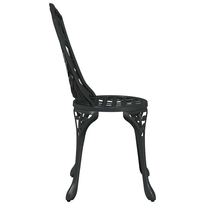 vidaXL Garden Chair 2 pcs Black 39 x 40 x 87cm Aluminium