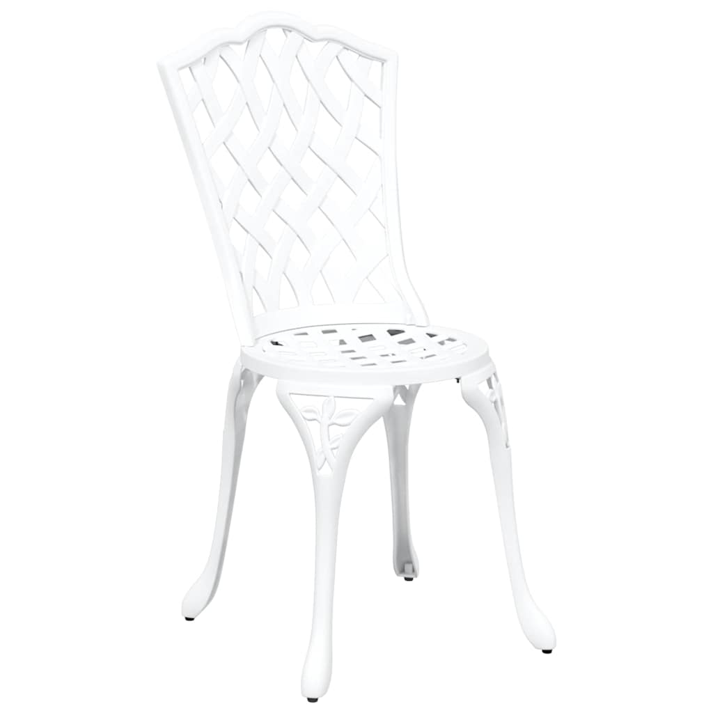 vidaXL Garden Chair 2 pcs White 55 x 56.5 x 91cm Aluminium