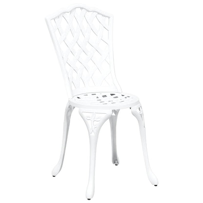 vidaXL Garden Chair 2 pcs White 55 x 56.5 x 91cm Aluminium