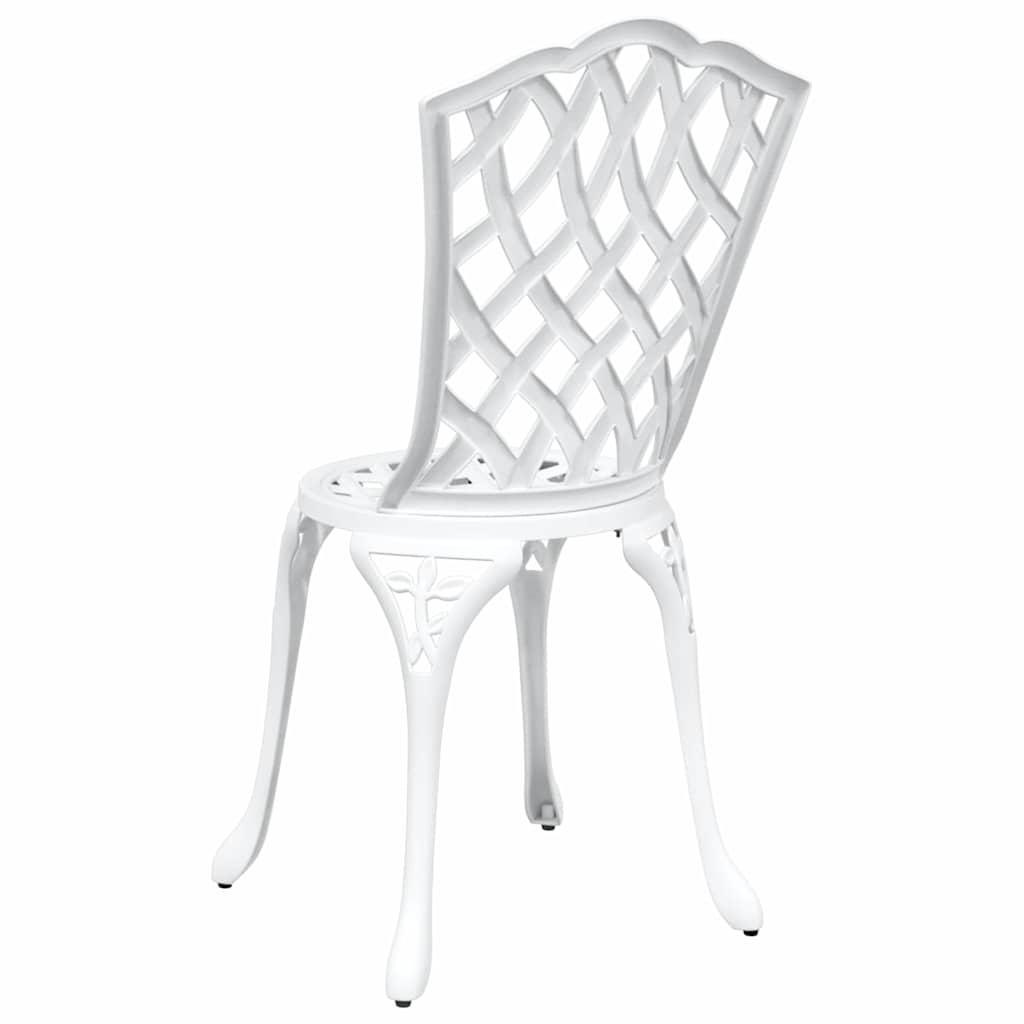vidaXL Garden Chair 2 pcs White 55 x 56.5 x 91cm Aluminium
