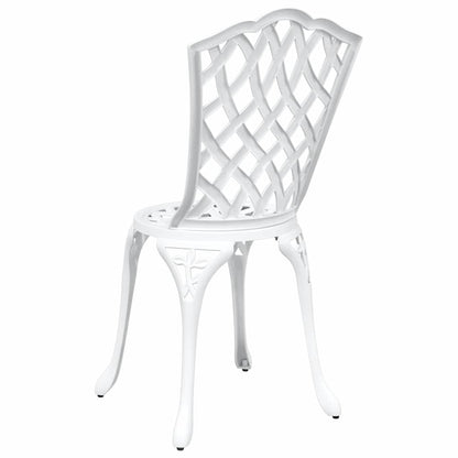 vidaXL Garden Chair 2 pcs White 55 x 56.5 x 91cm Aluminium