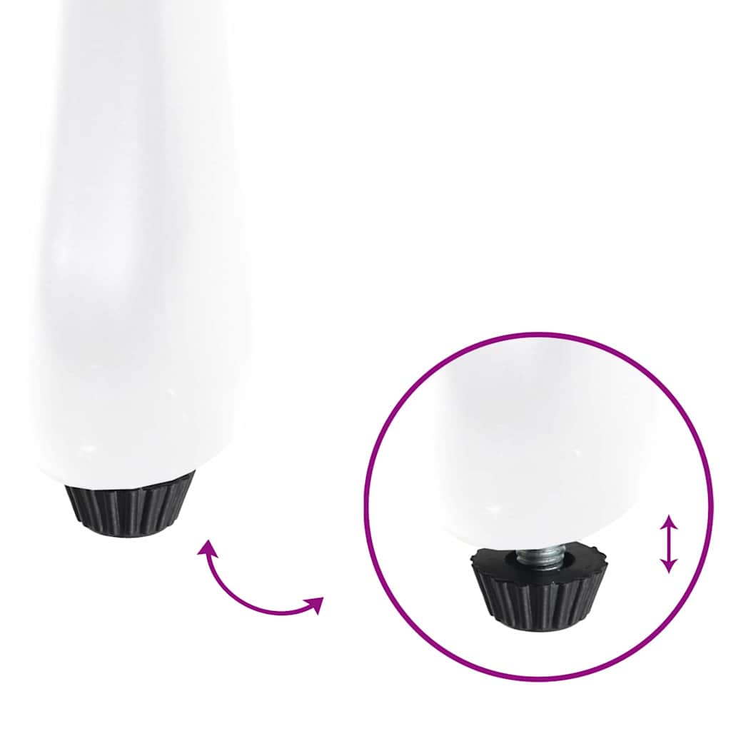 vidaXL Garden Chair 2 pcs White 55 x 56.5 x 91cm Aluminium